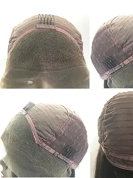 16 colių 100 neperdirbti brazilijos mergelių žmogaus plaukų nėriniai priekiniai perukas 13 * 4 nėriniai priekinio perukai su kūno plaukai